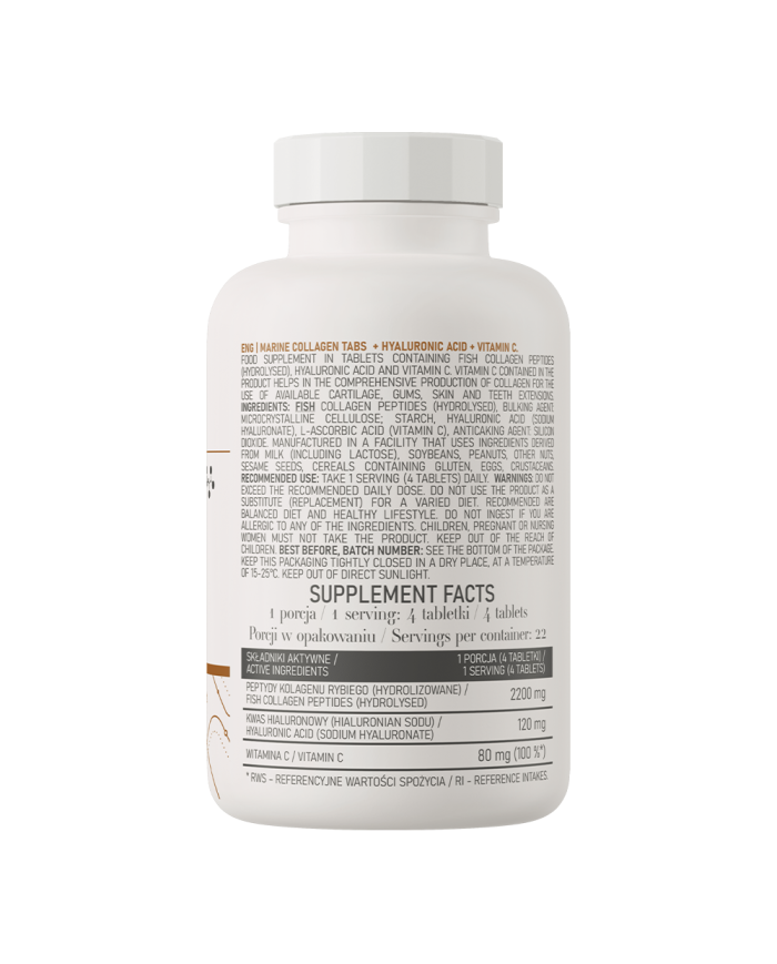 Marine Collagen + Hyaluronic Acid + Vitamin C 90 tabs – zdjęcie 2