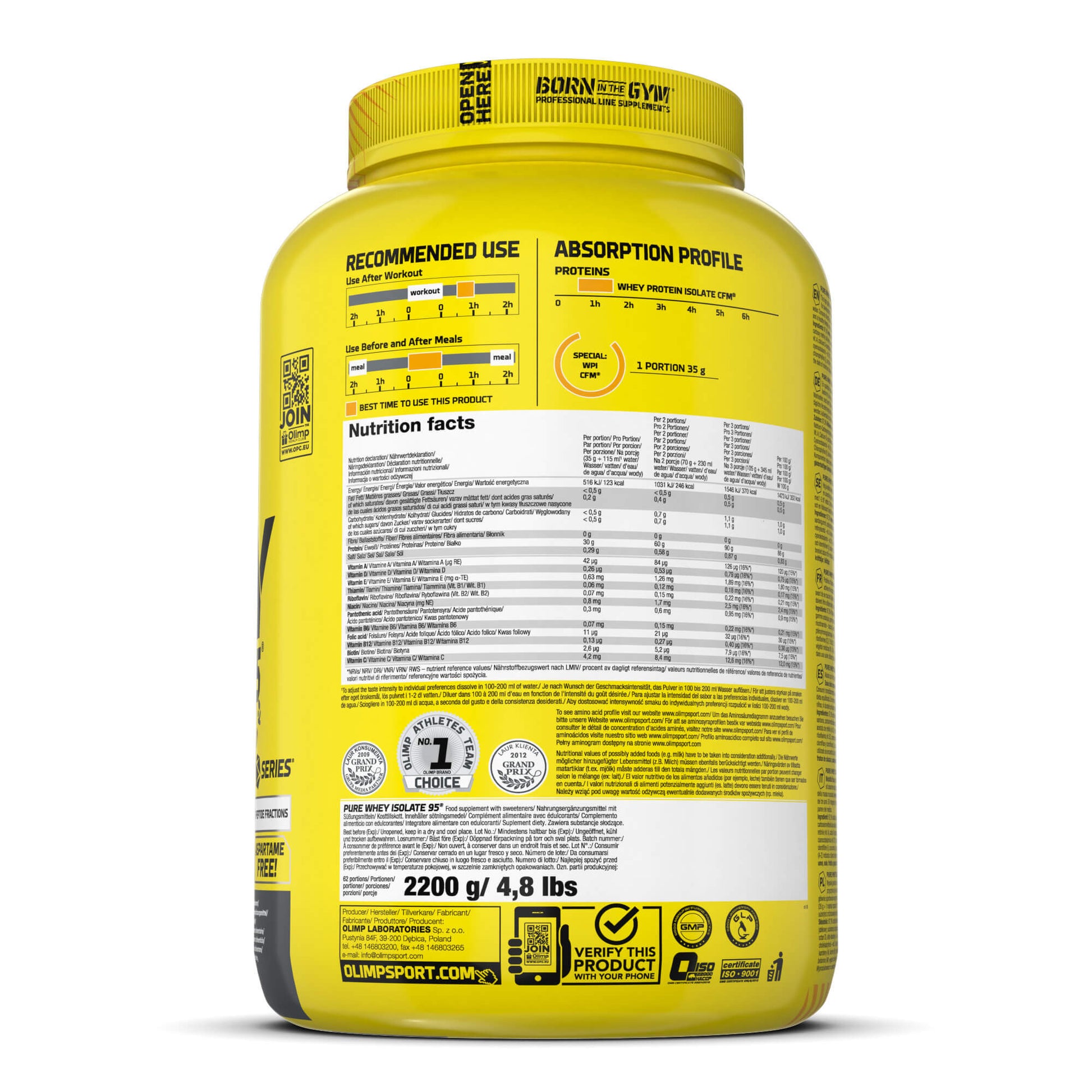 Pure Whey Isolate 95® 2200g