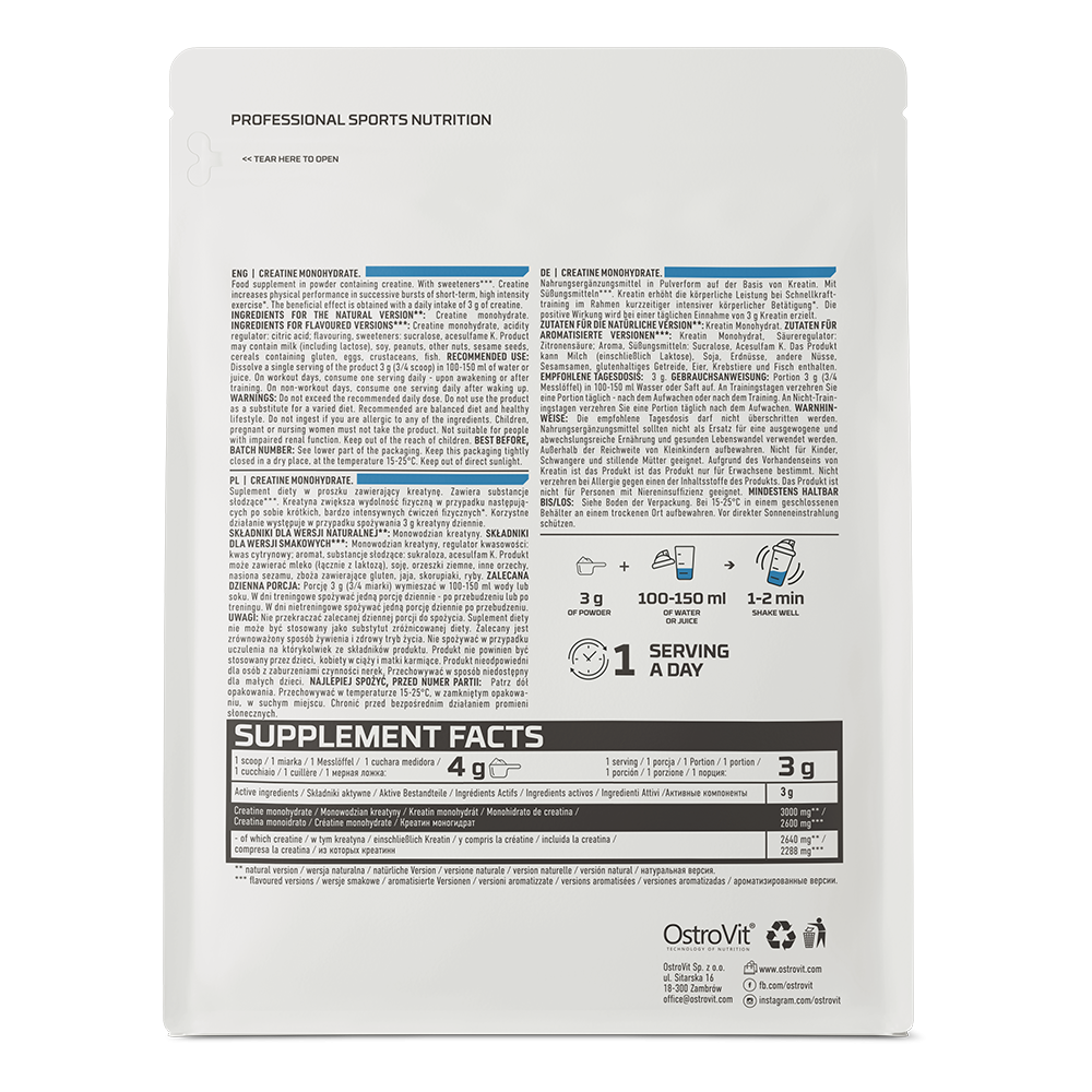 Creatine Monohydrate 500 g Natural