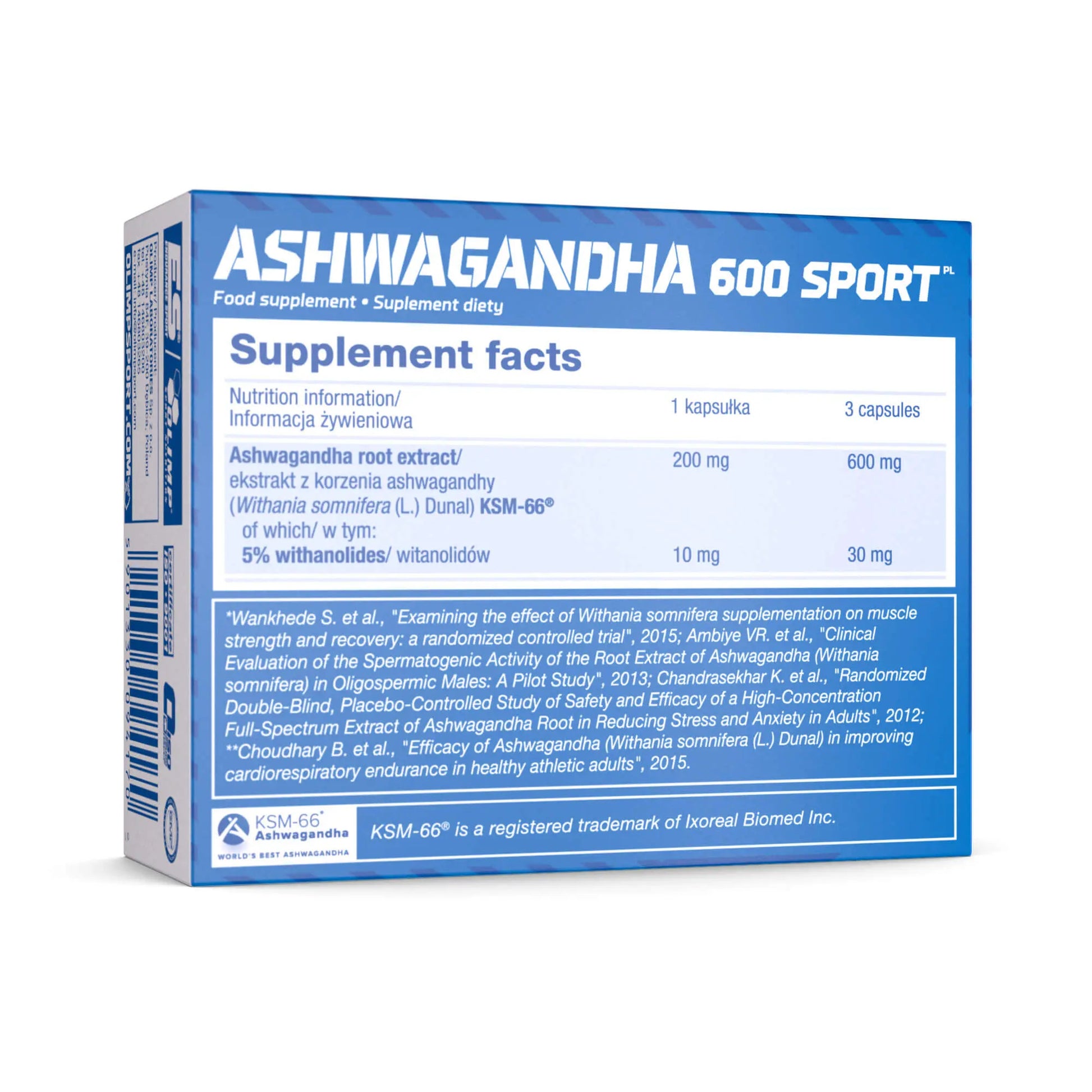 Ashwagandha 600 Sport 60 caps