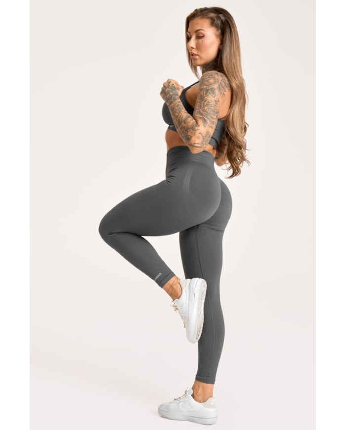 LEGINSY PUSH UP 2.0 DARK SILVER – zdjęcie 2