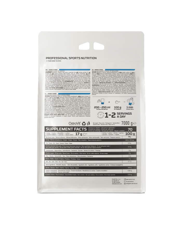 OstroVit Anabolic Gaine 7000g – zdjęcie 4