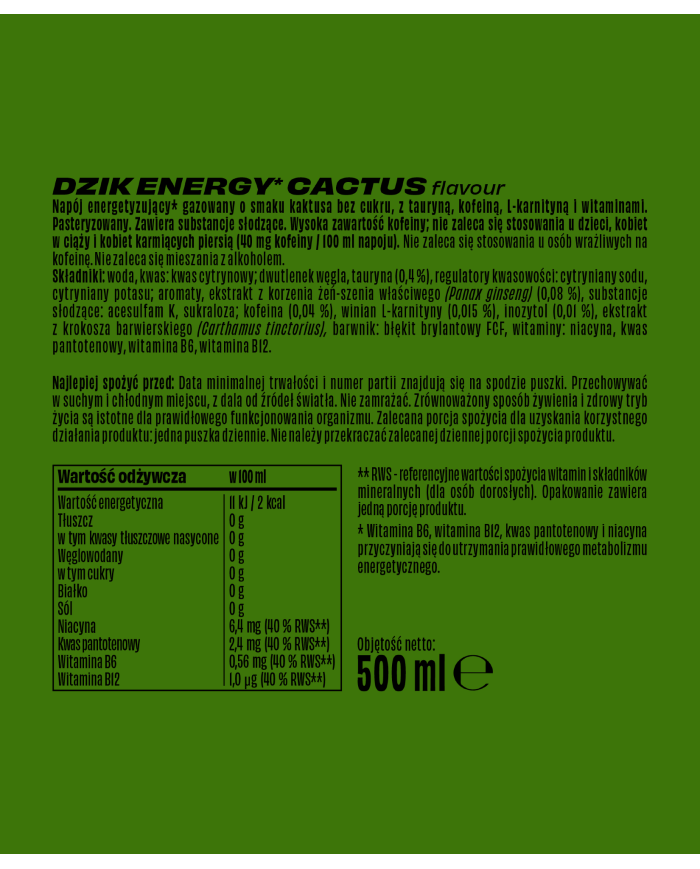 DZIK® ENERGY 500ml – zdjęcie 19