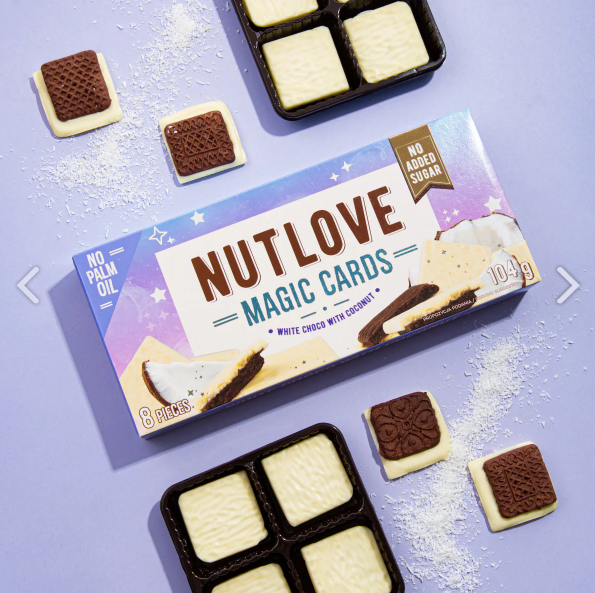 ALLNUTRITION NUTLOVE MAGIC CARDS WHITE CHOCO WITH COCONUT 104g