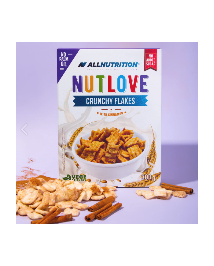ALLNUTRITION NUTLOVE CRUNCHY FLAKES WITH CINNAMON 300g – zdjęcie 2