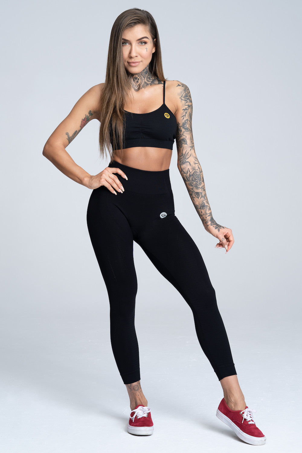 Seamless leggings, black